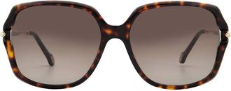 Carolina Herrera Brown Gradient Butterfly Ladies Sunglasses HER 0132/G/S 0086/HA 58