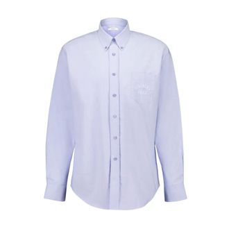 Givenchy Overhemden, Heren, Blauw, XL, Katoen, Oxford Katoenen Overhemd