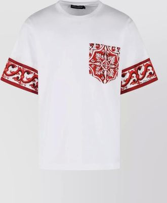 Dolce & Gabbana silk cotton maiolica print short-sleeve t-shirt