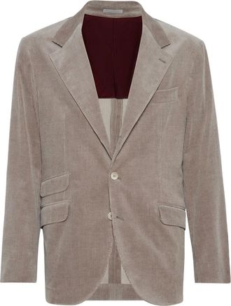 Brunello Cucinelli Blazer a coste - Marrone