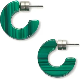 Machete Jewelry Muse Hoops in Malachite at Nordstrom