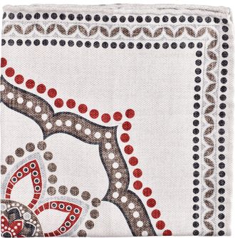 Brunello Cucinelli Bicolor Silk Pocket Mens Square