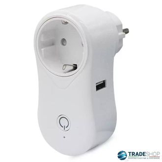 Trade Shop Trade Shop - Presa Intelligente Wifi Smart Plug Spina Compatibile Google Home Alexa Echo Usb