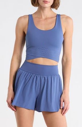 Marika Jasmine Longline Sports Bra in Gray Blue at Nordstrom Rack, Size X-Large