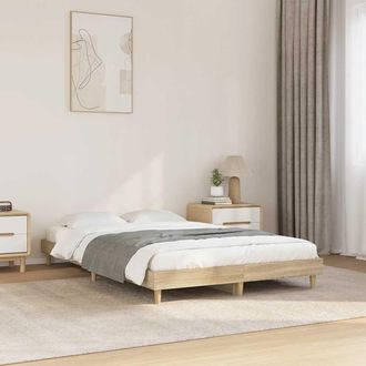 vidaXL Vidaxl - Estructura De Cama Sin Colch&oacute;n Madera Roble Sonoma 120x200 Cm