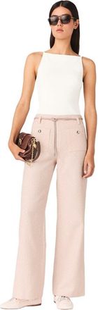 Maje Tweed trousers in Pink at Nordstrom, Size 42 Eu
