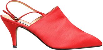 Dolce & Gabbana Red Suede Heel Slingback Womens Shoes