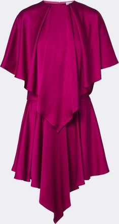Stella McCartney Vestido corto de sat&eacute;n con capa