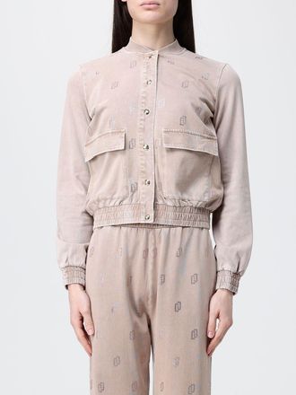 Liu Jo Cotton Bomber with Rhinestone Logo