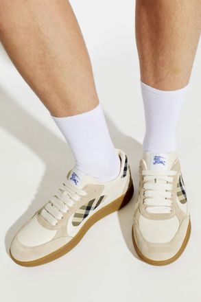 Burberry New Terrace Sports Shoes, Mens, Cream