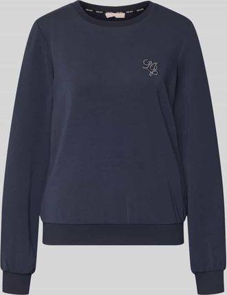 Liu Jo Sweatshirt aus Modal-Mix mit Rundhalsausschnitt in Marine, Gr&ouml;&szlig;e XL