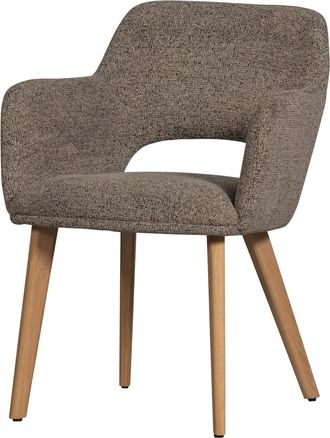 De Eekhoorn Hochwertiger Armlehnstuhl Muratto, Eichenholz Natur/Taupe