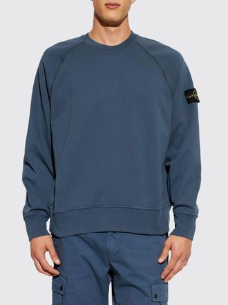 Stone Island Felpa girocollo in cotone con logo Compass