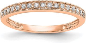 Diamond2Deal 14k Gold Lab Grown Diamond Wedding Band Ring 0.17Ct Clarity- VS Color- G-H