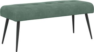 vidaXL Banco Con Tapicer&iacute;a Con Botones Verde Mar 110 X 40 X 46 Cm Vidaxl