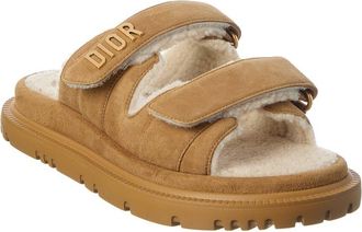Dior Dioract Suede & Shearling Sandal