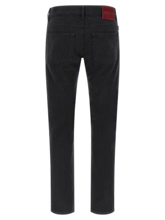 Gucci Mens Black Cotton Straight-Leg Jeans Clothing