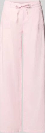 Gina Tricot Mid Waist Hose aus Leinen-Baumwoll-Mix in Lavender, Gr&ouml;&szlig;e 34