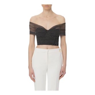 Elisabetta Franchi Blouses, female, Black, Size: XS Stylish Blouse