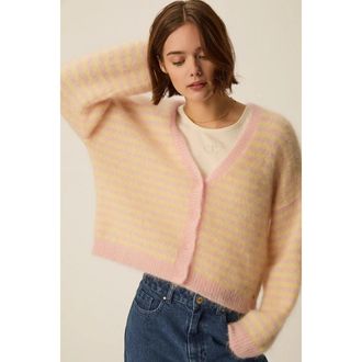 des petit hauts Gestreept vest met V-hals en knopen, ALVARO