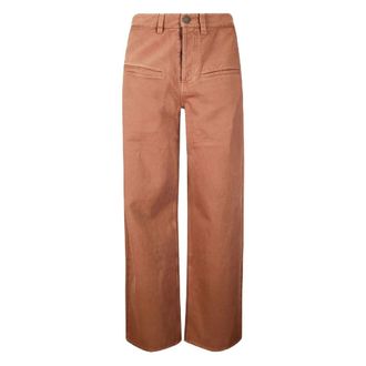 Uma Wang Straight Trousers, female, Brown, Size: S Straight Trousers