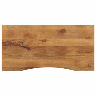 Berkfield Home Desk Top with Curve 110x50x2.5 cm Solid Wood Rough Mango in Brown