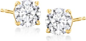 Ross-Simons Lab-Grown Diamond Stud Earrings in 18kt Gold Over Sterling