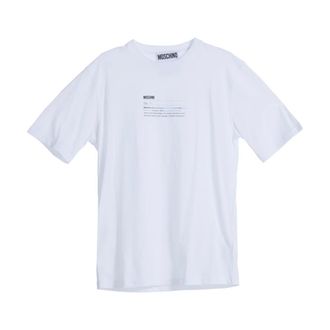 Moschino T-Shirts, male, White, Size: 2XL Dictionary Tshirt