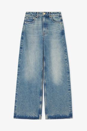 Ganni Blue Lari Jeans in Tint Rigid Denim - Size 24W/33L Organic Cotton
