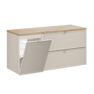 Petits Meubles Mueble bajo lavabo cesto de ropa estratificado 120.6cm