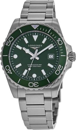 Longines HydroConquest Quartz 42mm Green Dial Stainless Steel Mens Watch L3.769.4.06.6