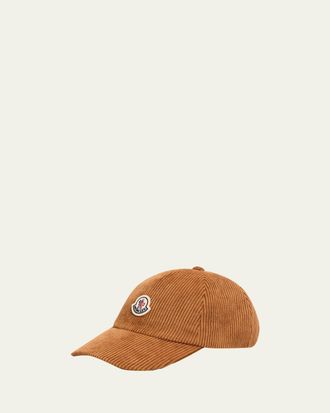 Moncler Corduroy Logo Baseball Cap