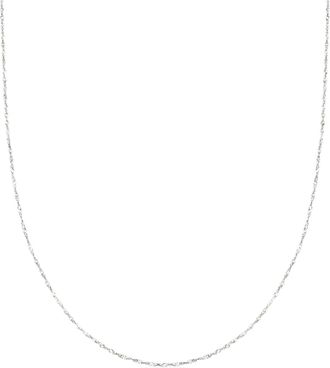 Ross-Simons Italian.8mm 14kt White Gold Adjustable Singapore-Chain Necklace