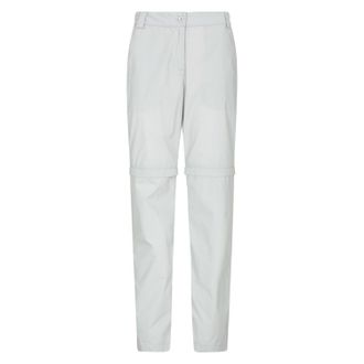 Mountain Warehouse Dames/Dames Quest Zip-Off wandelbroek (Lichtgrijs)