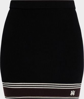 Amiri MA Stripe Rib Mini Skirt