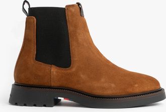 Tommy Hilfiger Comfort Mens Suede Chelsea Boots Coconut Grove - Brown Leather - Size UK 10.5