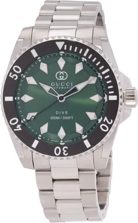 Gucci Dive Automatic Green Dial Mens Watch YA136363