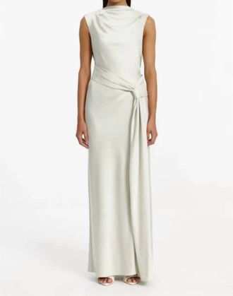 Significant Other Luka Contemporary Sleeveless Gown In Oyster