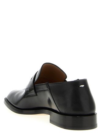 Maison Margiela Mens Black Calfskin Slip-On Loafers