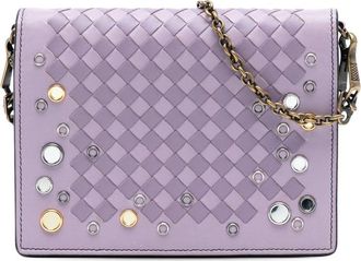 Bottega Veneta Pre-owned Chain Wallet - Dames - Vintage Schoudertas - Paars - ONE Size - Vintage