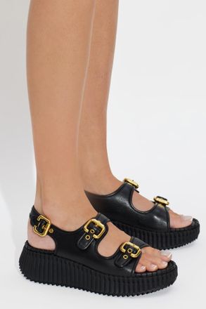 Chlo&eacute; Nama Platform Sandals, Womens, Black