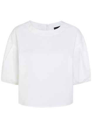 Emporio Armani Round-neck Cotton Blouse - White - 42 (UK10 / S)