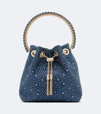 Jimmy Choo London Bon Bon embellished satin bucket bag
