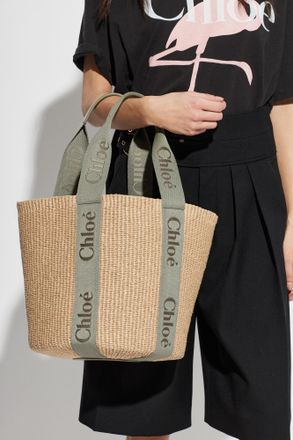 Chlo&eacute; Woody Large Shopper Bag, Womens, Beige
