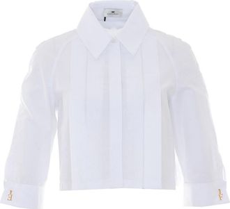 Elisabetta Franchi White Pleated Shirt