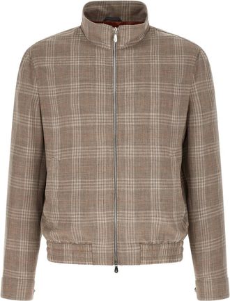 Brunello Cucinelli Brown Plaid Regular Jacket