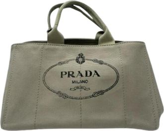 Prada Pre-owned Canapa Tote bag - Dames - Vintage Shopper - Beige - ONE Size - Vintage