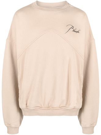 Rhude Felpa con stampa - Marrone