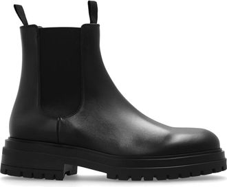 Gianvito Rossi Leren enkellaarzen Chester - Heren - Chelseaboots - Zwart - 40 EU - Leer - Schoenen