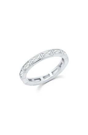 Crislu Cubic Zirconia Eternity Ring in Platinum at Nordstrom, Size 6